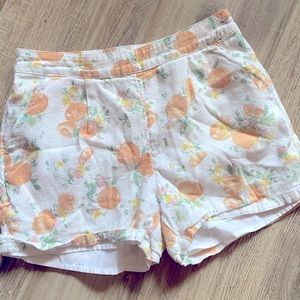 Abercrombie orange peach shorts, size 13/14